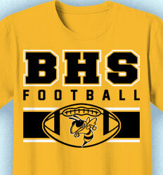 Football T-Shirt Designs -Football Mascot Stripe - idea-49f1