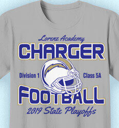 Football T-Shirt Designs - Football Playoff Charge - idea-50f1