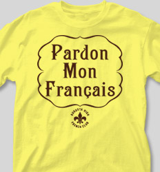 French Club Shirt Designs - Pardon Mon Francais cool-476p1