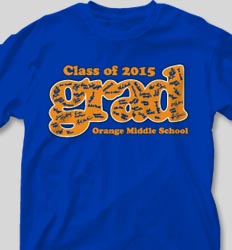 Graduation T Shirts - Grad Signatures desn-535g3