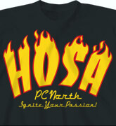 High School Shirts - HOSA Flames - idea-204h1