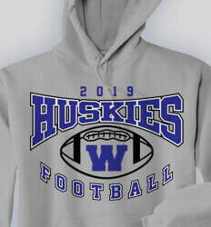 School Sweatshirts - Football Varsity Arch - idea-44f1