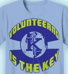 Key Club T-Shirt Designs - Volunteering is the Key - idea-85v1