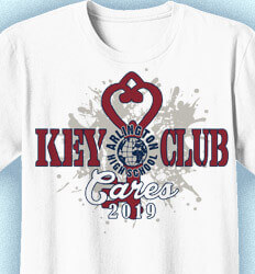 Key Club T-Shirt Designs - Key Club Cares - idea-82k1