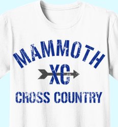 Customize Your Cross Country T-Shirts - Mammoth Country Design