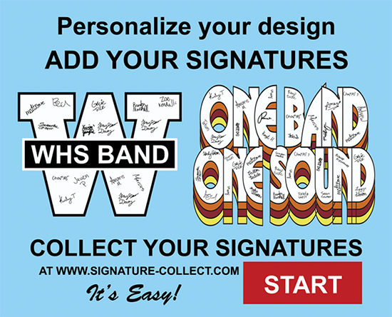 Collect your signatures for your marching band shirts 