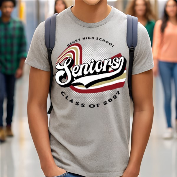 Senior Class of 2027 Shirt Designs | In the Mix with 2027 - Senior Retro Glide Design