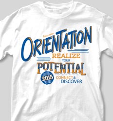 New Student Orientation T Shirts - Realize Potential cool-110r1