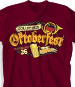Oktoberfest T Shirt - Oktober Horn desn-838h1