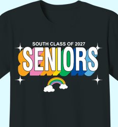 Senior Class of 2027 Shirt Designs | In the Mix with 2027 - Rainbow Pop Design
