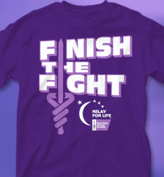 Relay for Life Shirt Designs -  Finish the Fight cool-370f2