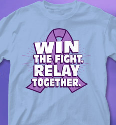 Relay for Life Shirt Designs - Relay Ribbon Slogan cool-571r1