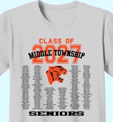 Senior Class of 2027 Shirt Designs | In the Mix with 2027 - Retro List Design