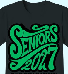 Senior Class of 2027 Shirt Designs | In the Mix with 2027 - Retro Swirl Logo Design