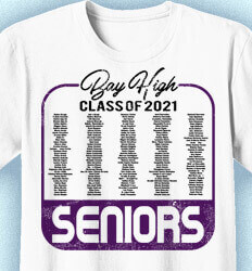 Senior Class T Shirt Design - Class Label Names - idea-35c3