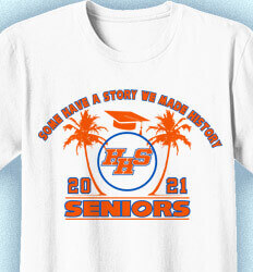 Senior Class T Shirt Design - Paradise Grads - cool-219p2