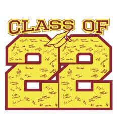 Senior Class Signature Template - Big Letter - desn-351x9