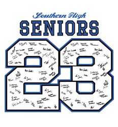 Senior Class Signature Template - Big Letter - desn-351a3