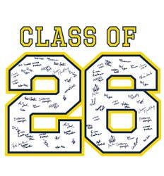 Senior Class Signature Template - Big Letter 2 - idea-626cd5