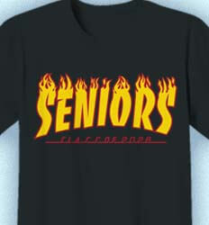 Senior Class T Shirt Design - Senior Class Flames - idea-371s6