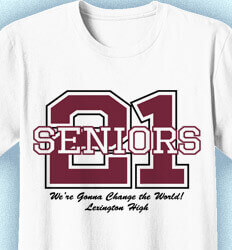 Senior Class T Shirt Design -  Big Letter - desn-351w6
