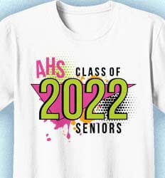 Senior Class T Shirt Design - Totally 80s - idea-314t6