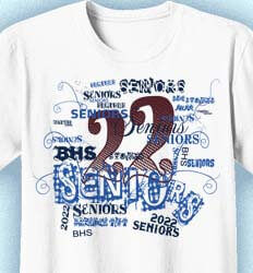 Senior Class T Shirt Design - Words - clas-956i1