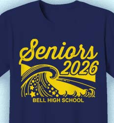 Senior Class T Shirt Design - Future Wave - idea-772f1