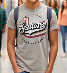 Senior Class T Shirt Design - Senior Retro Glide - idea-454s5