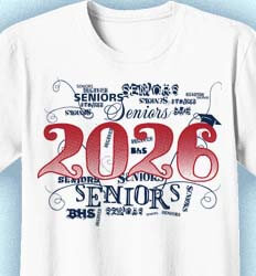 Senior Class T Shirt Design - Words 2 - idea0675w1