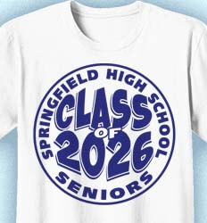 Senior Class T Shirt Design - Never Class Emblem 2 - idea-674n2