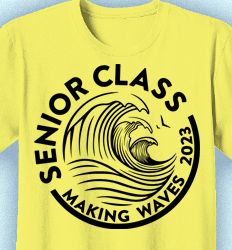 Senior Class T Shirt Design - Making Waves Emblem - idea-579m1