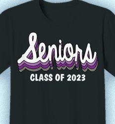 Senior Class T Shirt Design - Cursive Retro - idea-568c2