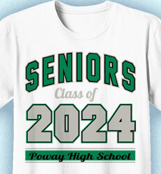 Senior Class T Shirt Design - Standard Collegiate - idea-448s4