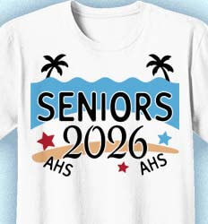 Senior Class T Shirt Design -  Beach Theme - idea-774b1