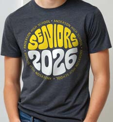 Senior Class T Shirt Design - Groovy Letters - idea-665g2
