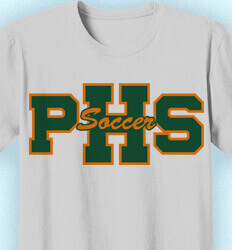 Soccer Team Shirt - Athletic Letters - desn-264a3