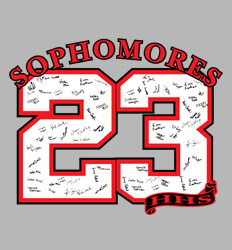 Sophomore Class Shirts Ideas - Digit Banner - desn-150f3