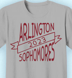 Sophomore Class Shirts - Simple Diagonal Banner - idea-440s1