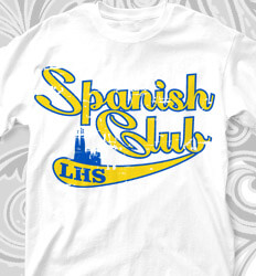 Spanish Club T Shirt Designs - Retro Script- clas-534a9