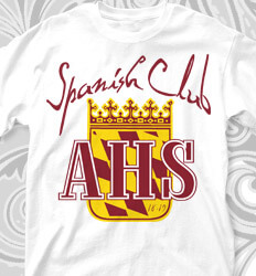 Spanish Club T Shirt Designs - Spanish Club Crest - cool-751s1