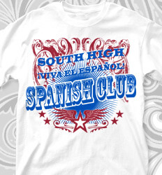 Spanish Club T Shirt Designs - Vintage Wisdom - clas-760w2