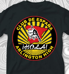 Spanish Club T Shirt Designs - Spanish Circle - cool-755s1