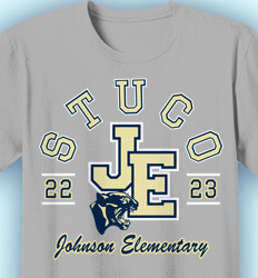 Student Council Shirts - Big Letter - desn-351z9