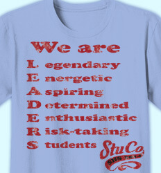 Student Council Shirts - Vintage Slogan - clas-747w2