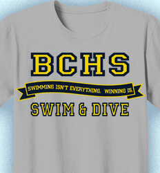 Swim Team Shirt Designs - Jersey Banner - clas-823l2