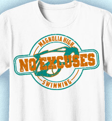 Swim Team Shirt No Excuses Emblem - cool-430n5