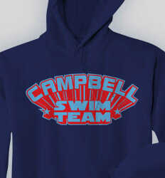 Swim Team Sweatshirts - Star Tech - desn-290t6