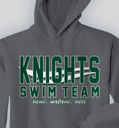 Swim Team Sweatshirts - Letter Wave Logo - idea-154l1