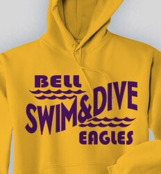 Swim Team Sweatshirts - Water Swim Logo - idea-163w1
